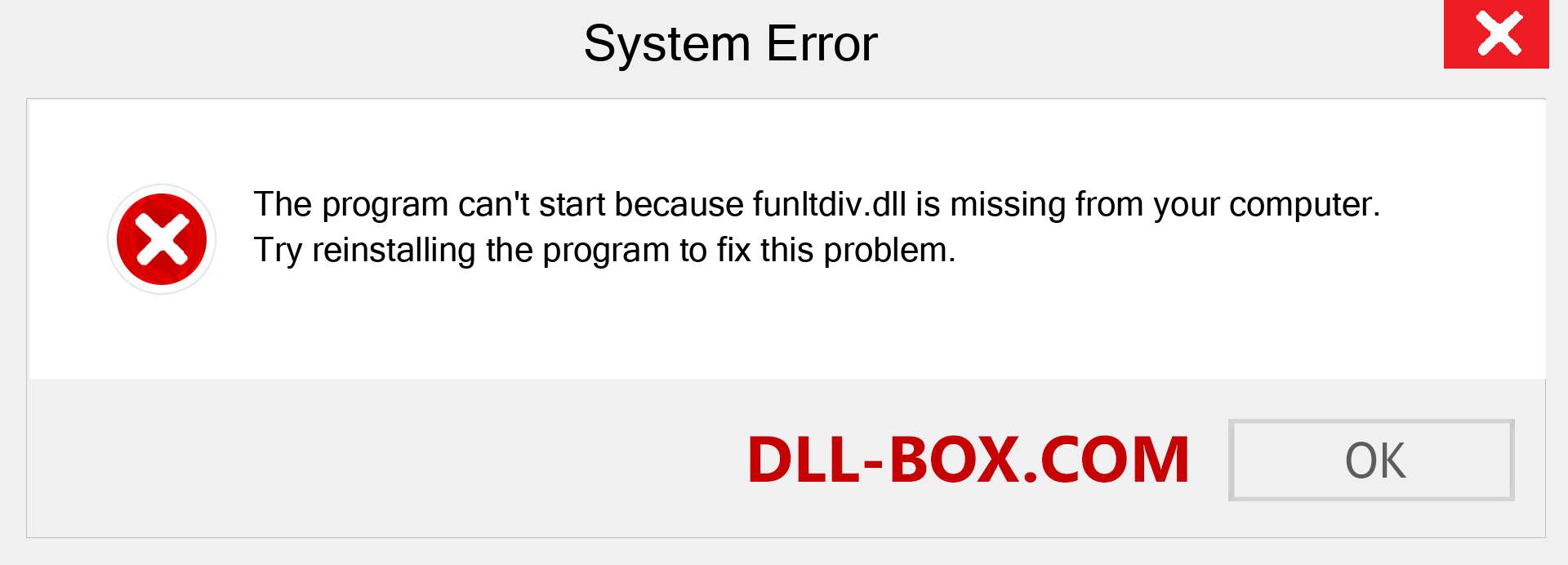  funltdiv.dll file is missing?. Download for Windows 7, 8, 10 - Fix  funltdiv dll Missing Error on Windows, photos, images